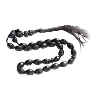 Handmade Hadid Prayer Tasbih – 33 Beads, Multi-Faceted Cut, 31g