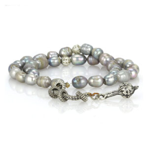 Luxury Bahraini Pearl Prayer Beads – 33 Baroque Pearls, Irregular Cut