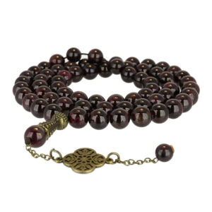 Luxury Ruby Garnet Prayer Bead – Handmade, Chakra Balancing, 66 Beads