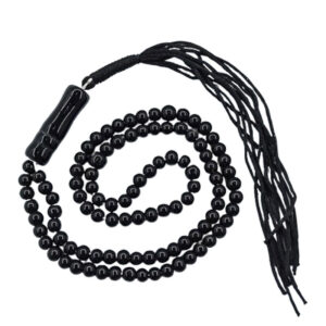 Natural Black Agate Prayer Beads Tasbih – 101 Stones, 12g Weight