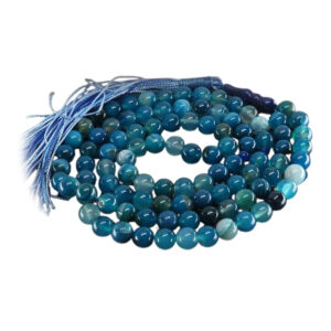 Natural Blue Agate Prayer Beads – 101 Stones, Premium Craftsmanship
