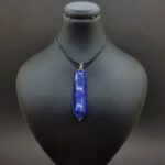 Prism-Cut Lapis Lazuli Necklace – Certificate & Leather Cord - Image 4