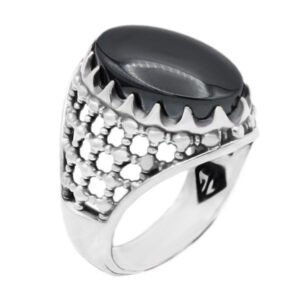 Unique Zarīh-Style Hematite Ring with Personal Spiritual Inscriptions