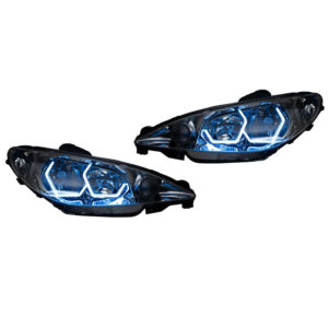 Peugeot 206 Black Crystal Headlights - ECE Approved Upgrade LHD