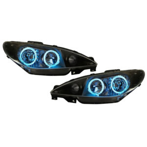 Peugeot 206 Clear Lens Headlight Pair Dual-Optic Replacement LHD
