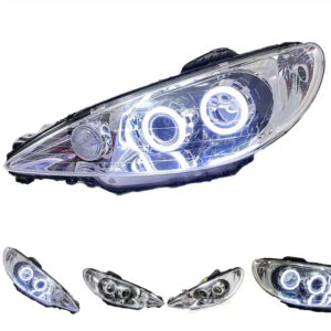 Peugeot 206 Dual Bi-LED Projector Headlights Quad Lens LHD
