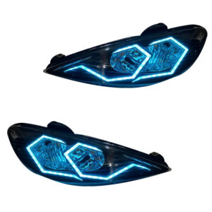 Peugeot 206 Spider Multi-Color Headlights RGB DRL Custom LHD