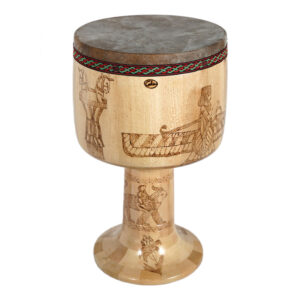 Helmi Tombak 27cm Achaemenid Design – Pine Wood & Camel Skin