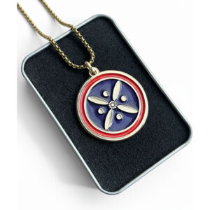 Circular Kaviani Flag Symbol Necklace, Sassanian Heritage Jewelry