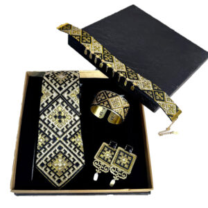 Golden Midnight Black & Gold Balochi Set Embroidered Accessories