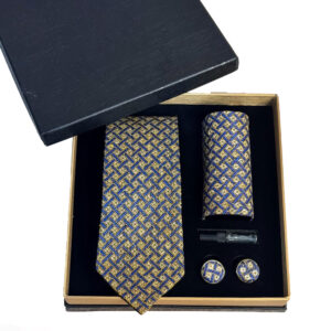 Grand Night Blue & Golden Balochi Set Artisanal Silk Jewelry