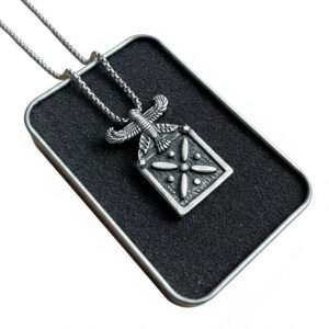 Kaviani Flag Symbol & Shahbaz Eagle Legacy Necklace in Black