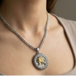 Luxury Lion & Sun Necklace – Silver & Gold from Persian Jewelry - Image 2