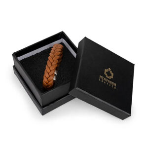 Minimal Handmade Cowhide Bracelet — Two‑Piece Design with Gift Box