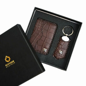 Saba Handmade Leather Set — Handmade Cardholder & Keychain