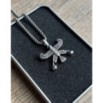 Shahbaz Eagle Symbol Necklace in Black & Gold Finish - Image 5