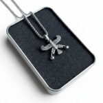 Shahbaz Eagle Symbol Necklace in Black & Gold Finish - Image 2