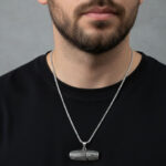 Silver Cyrus (Kourosh) Cylinder Necklace – Elegant Pendant - Image 2