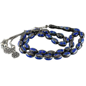 Premium Yusr Tasbih with 925 Silver Marquetry – 33 Beads