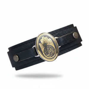 Hadid Sini Leather Bracelet with “Kaf Al Abbas” Laser Engraving
