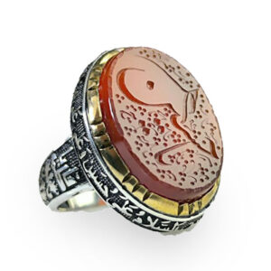 Handmade Men’s Devotional Silver Ring with Ya Hussain Engraving