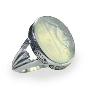 Handmade Yemeni Agate Ring – Hasbi Allah & 14 Ma'soomeen