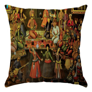 Ancient Persian Banquet Pillow Cover – Luxury Velvet 33×33