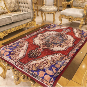 Antique Carpet Design Runner – Double Velvet Layers & Fine Print