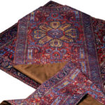 Heriz Geometric Velvet Table Runner – Carpet Design 135×35 cm - Image 4