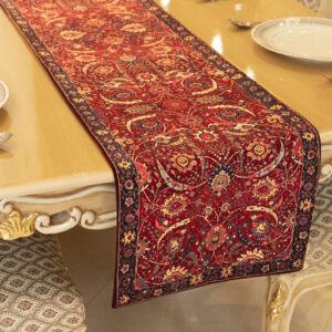Kerman Clark Rug‑Inspired Runner – Luxury Velvet Design