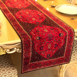 Laleh Abbasi Velvet Table Runner – Carpet Design 133×42 cm