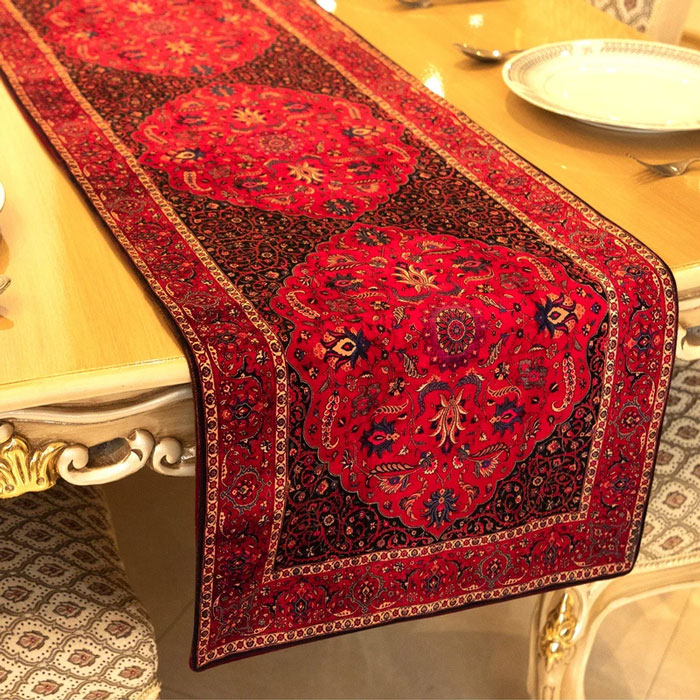 Laleh Abbasi Velvet Table Runner – Carpet Design 133×42 cm (3) Laleh Abbasi Velvet Table Runner – Carpet Design 133×42 cm