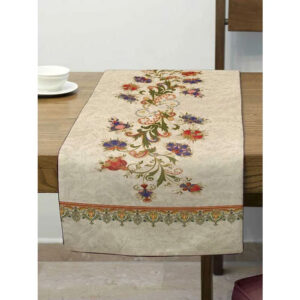 Modern Flower Pattern Runner – Soft Velvet, Machine‑Washable