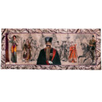 Naser al‑Din Shah Velvet Table Runner – Heritage Design 100×42 cm