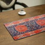 Nastaliq Velvet Table Runner – Safavid Carpet Design 133×43 cm - Image 3