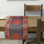 Nastaliq Velvet Table Runner – Safavid Carpet Design 133×43 cm - Image 2