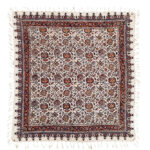 Persian Floral Block‑Print Round Tablecloth – 100×100 cm, Four Colors