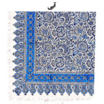 Persian Floral Block‑Print Round Tablecloth – 100×100 cm, Four Colors - Image 7