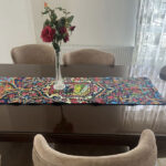 Persian Homa Table Runner – Luxury Velvet for 6 Seater Tables - Image 7