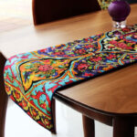 Persian Homa Table Runner – Luxury Velvet for 6 Seater Tables