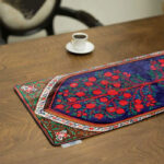 Persian Mihrab & Floral Velvet Table Runner – Premium Double Velvet