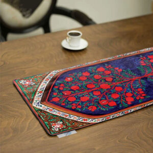 Persian Mihrab & Floral Velvet Table Runner – Premium Double Velvet