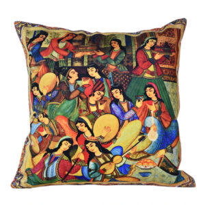 Persian Traditional Gathering Cushion Cover – Thick Velvet 40×40 cm