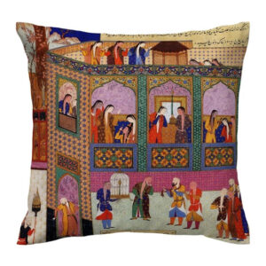 🛋️ Product Description Search trends show that buyers look for Persian art cushion covers, Shahnameh décor, and velvet pillow covers when they want to add cultural depth and premium texture to their living spaces. This Shahnameh‑themed cushion cover answers that demand perfectly — blending heritage storytelling with modern, durable fabric suitable for everyday use. Crafted from high‑quality Porsche upholstery velvet, this cover offers a smooth, elegant surface with impressive resistance to dust and environmental dirt. The industrial double‑sided print ensures sharp artwork and long‑lasting color stability. A hidden zipper on the underside allows easy removal of the insert, making washing simple and preventing unnecessary cleaning of the filled cushion. Key Features at a Glance Premium Porsche velvet with a soft, refined texture Double‑sided industrial printing for vivid Shahnameh artwork Low‑absorption fibers that resist dirt and stay clean longer Hidden bottom zipper for easy insert removal Machine‑washable at 30°C with low‑enzyme detergent Suitable for home, office, studio, or car décor