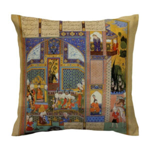 Shahnameh Epic Cushion Cover – Premium Velvet Double‑Sided Artwork