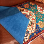 Traditional Persian Carpet Table Runner – Velvet Front & Satin Back - Image 4