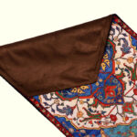 Traditional Persian Carpet Table Runner – Velvet Front & Satin Back - Image 3
