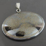 Hematite (Hadid) Medal Pendant – Four Quls Laser Engraved | Certified - Image 4
