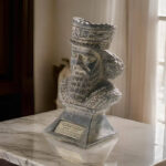 Achaemenid King Xerxes (Khashayar Shah) Bust – Small Size Sculpture - Image 2