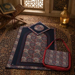 Ibadat Mihrab Prayer Mat Set with Janamaz & Carry Bag